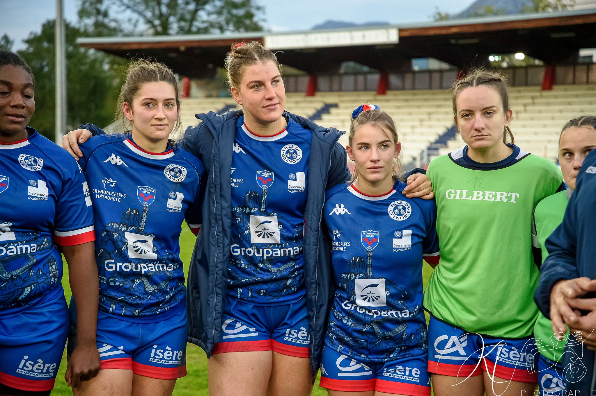 Iliana ACOLASTE - Estelle CARPENTIER - Coraline DURET - Dorine PERRIN -  FC Grenoble Rugby - Montpellier Hérault Rugby - Rugby - Amazones (17) vs (10) MHR (#AmazonesVsMHR2022) Photo by: Karine Valentin | Siuxy Sports 2022-11-20