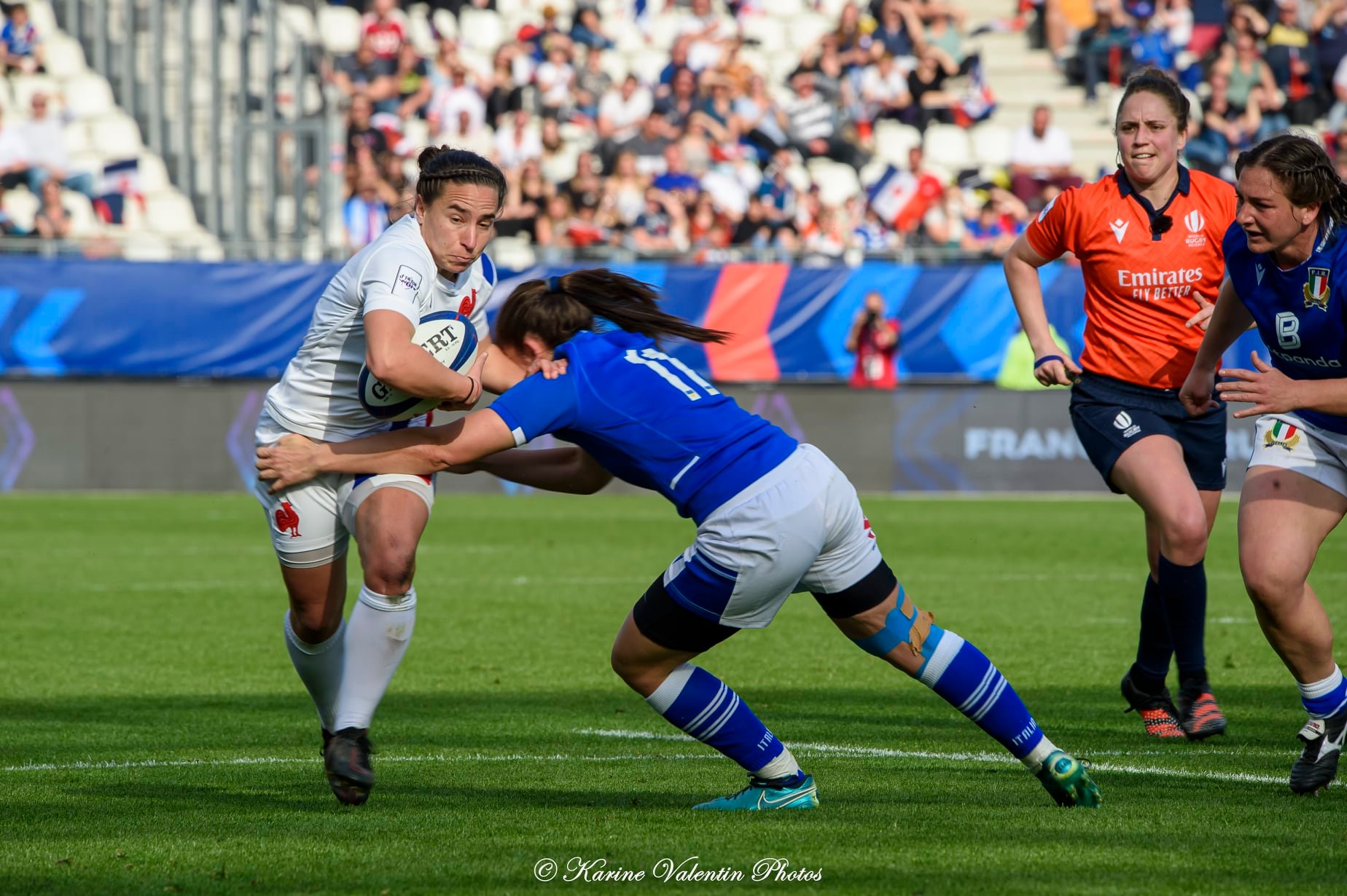  Équipe de France de rugby à XV - Nazionale di rugby a 15 dell'Italia - Rugby - France (39) vs Italie (6) - 6N fém. (#FranceVsItalie6Nfem2022) Photo by: Karine Valentin | Siuxy Sports 2022-03-27