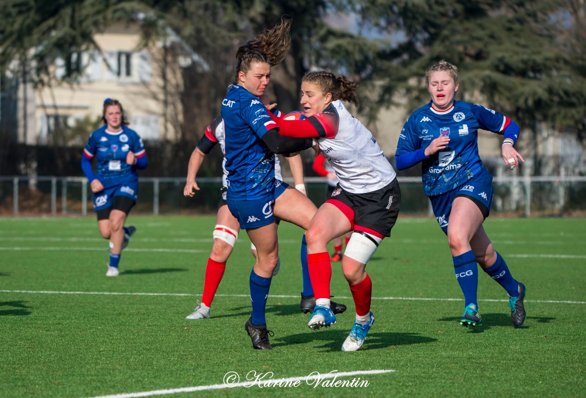 Marie DEFERRARD - Emma POULAT -  FC Grenoble Rugby - Stade Rennais Rugby - Rugby - Grenoble Amazones vs Stade Rennais Rugby (#AmazonesVsSRR2022jan) Photo by: Karine Valentin | Siuxy Sports 2022-01-30