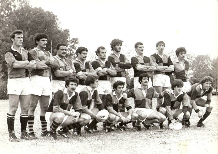 Javier MIGUENS - Ernesto URE -  Club Universitario de Buenos Aires -  - Rugby - 1983 en san patricio que acababa de ascender. Fue su primer pàrtido en primera () Photo by:  | Siuxy Sports 1983-04-12