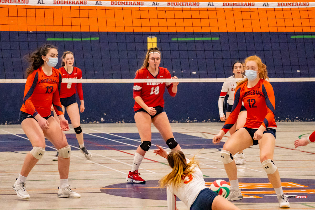 Mélodie B. BARRETTE - Kamélia RODRIGUE -  Cégep André Laurendeau - Cégep Trois-Rivières - Volleyball - André Laurendeau vs Trois Rivières - Volley (#BoomerangVsDiablos2022) Photo by:  | Siuxy Sports 2022-02-20