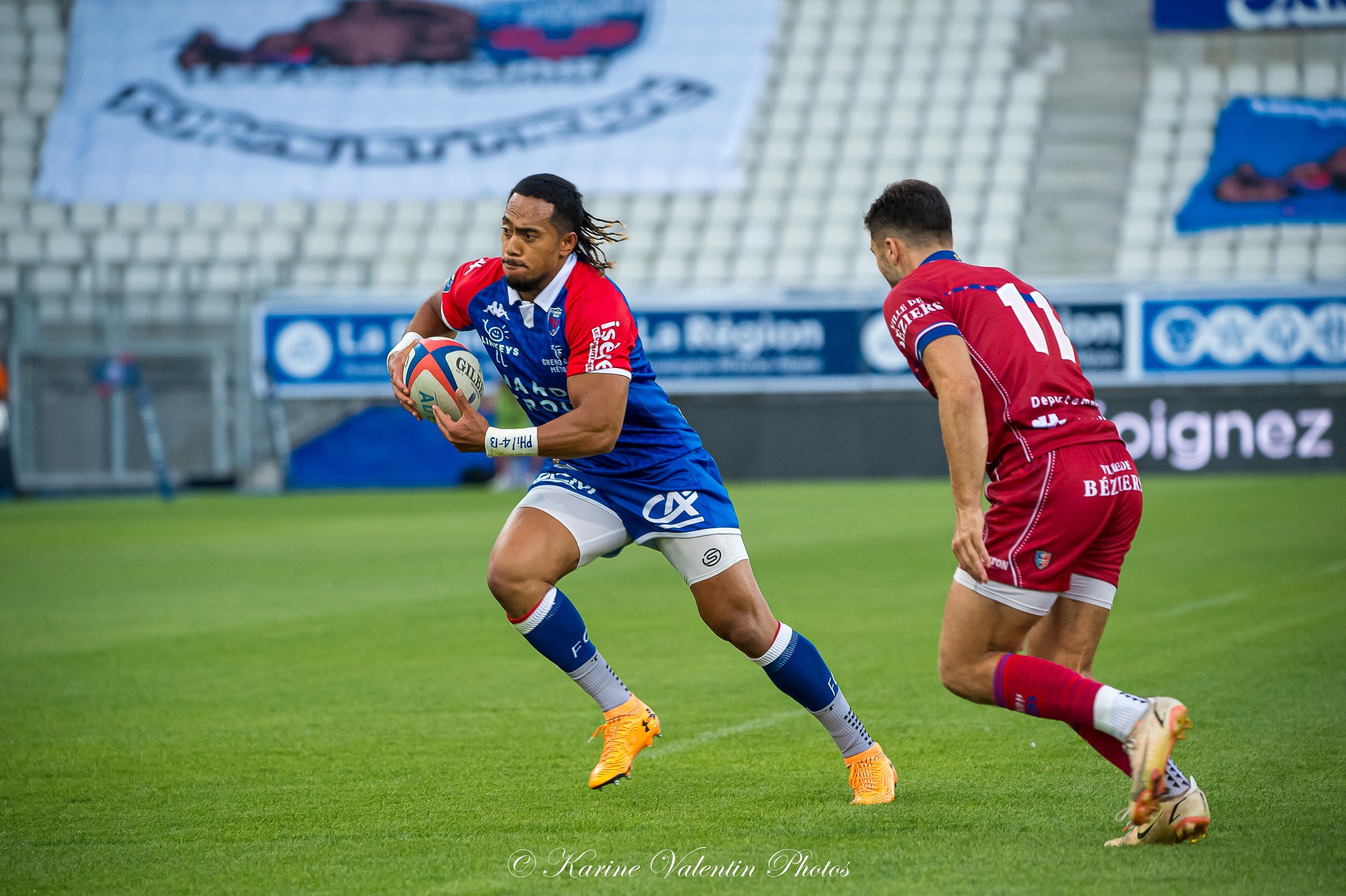 Atu MANU -  FC Grenoble Rugby - AS Béziers Hérault - Rugby - FC GRENOBLE RUGBY (19) VS (15) AS BÉZIERS HÉRAULT (#FCGvsASBHaou2022) Photo by: Karine Valentin | Siuxy Sports 2022-08-26