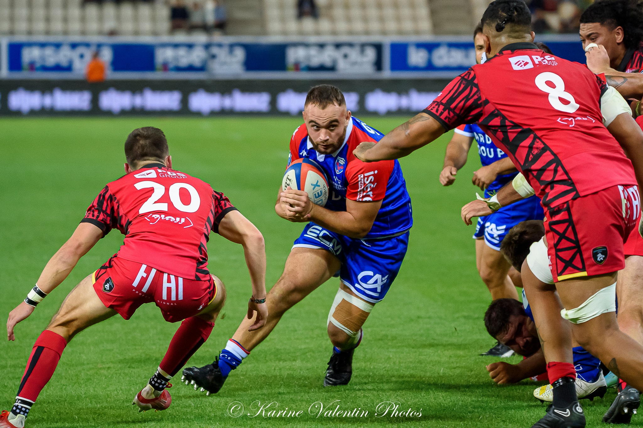 Yanis GIMENEZ - Regis MONTAGNE -  FC Grenoble Rugby - Rouen Normandie Rugby - Rugby - FC Grenoble (20) vs (6) Rouen (#FCGvsRouen2022ReelA) Photo by: Karine Valentin | Siuxy Sports 2022-09-16