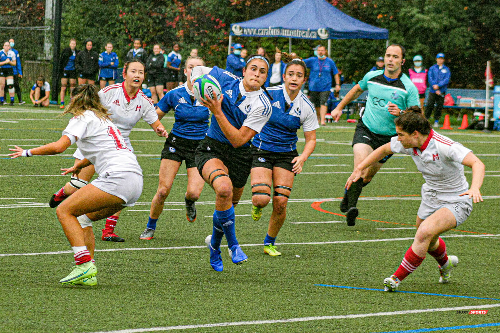 Cecilia GARCIA - Kayla LUI - Danny O'SHEA - Ophélia POISSON-VECCHIO -  Université de Montréal - Université McGill - Rugby -  (#UdMvsMcGill2021w) Photo by:  | Siuxy Sports 2021-10-16