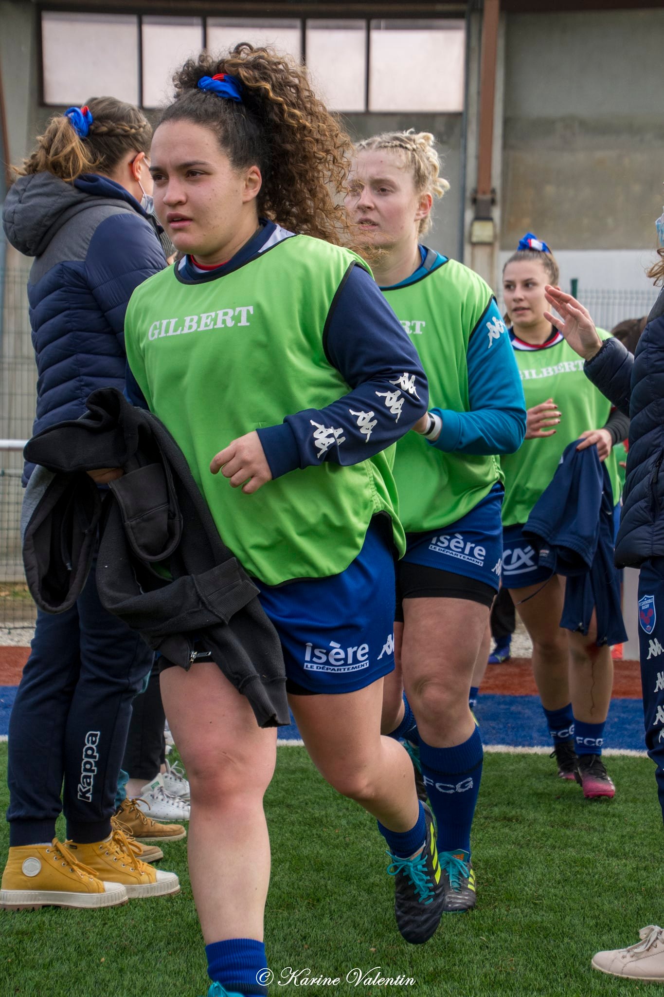 Linda HAFSA - Emma POULAT - Charlotte SUILLEROT -  FC Grenoble Rugby -  - Rugby - Grenoble Amazones vs Stade Rennais Rugby (#AmazonesVsSRR2022jan) Photo by: Karine Valentin | Siuxy Sports 2022-01-30