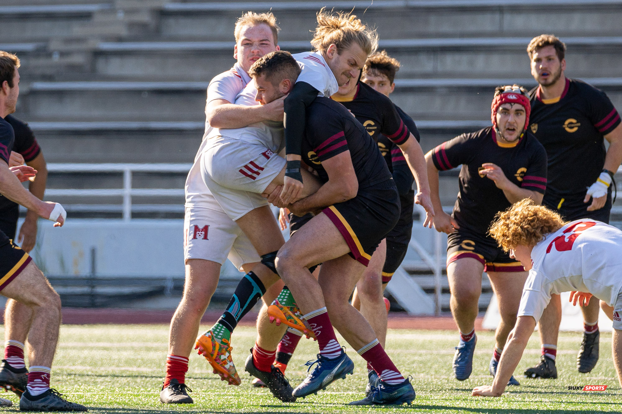Dylan MACDONALD - Calvin MAZLOUM - Aidan MCMULLAN -  Université McGill - Université Concordia - Rugby -  (#McGillvsConcordiaFinalsM) Photo by:  | Siuxy Sports 2021-11-06