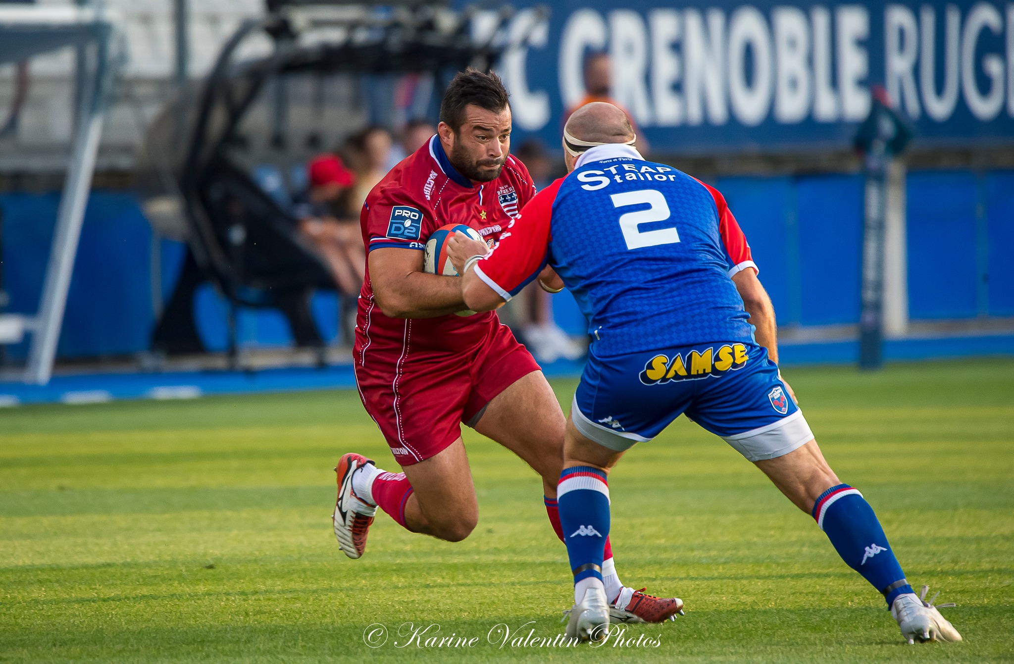 Clément ESTERIOLA -  FC Grenoble Rugby - AS Béziers Hérault - Rugby - FC GRENOBLE RUGBY (19) VS (15) AS BÉZIERS HÉRAULT (#FCGvsASBHaou2022) Photo by: Karine Valentin | Siuxy Sports 2022-08-26