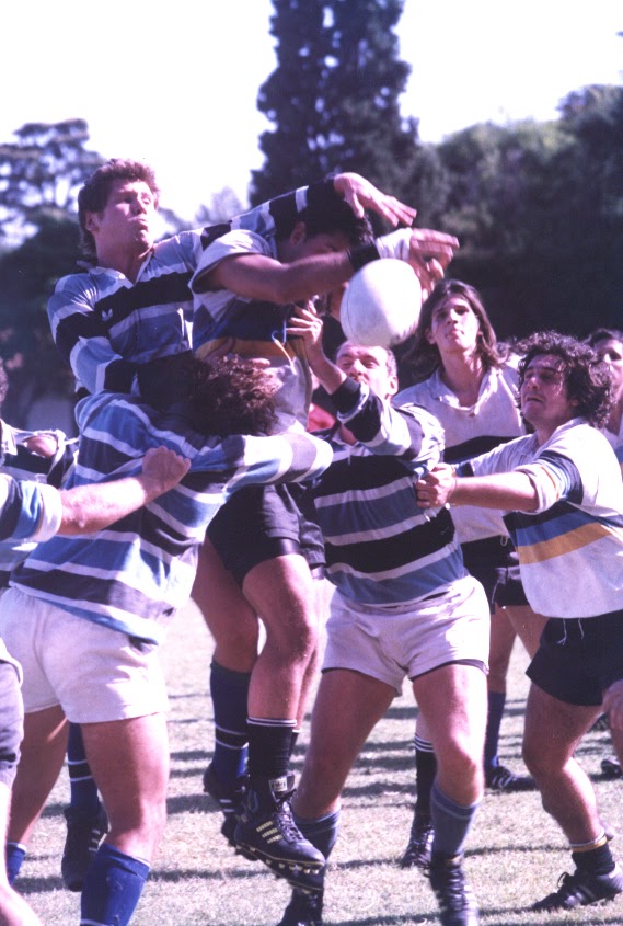Juan ALCHOURRON - Hugo BANCHERO - Hernan BENNETT -  Los Cedros - Liceo Naval - Rugby -  (#CedrosVsLiceo1988) Photo by:  | Siuxy Sports 1988-05-23
