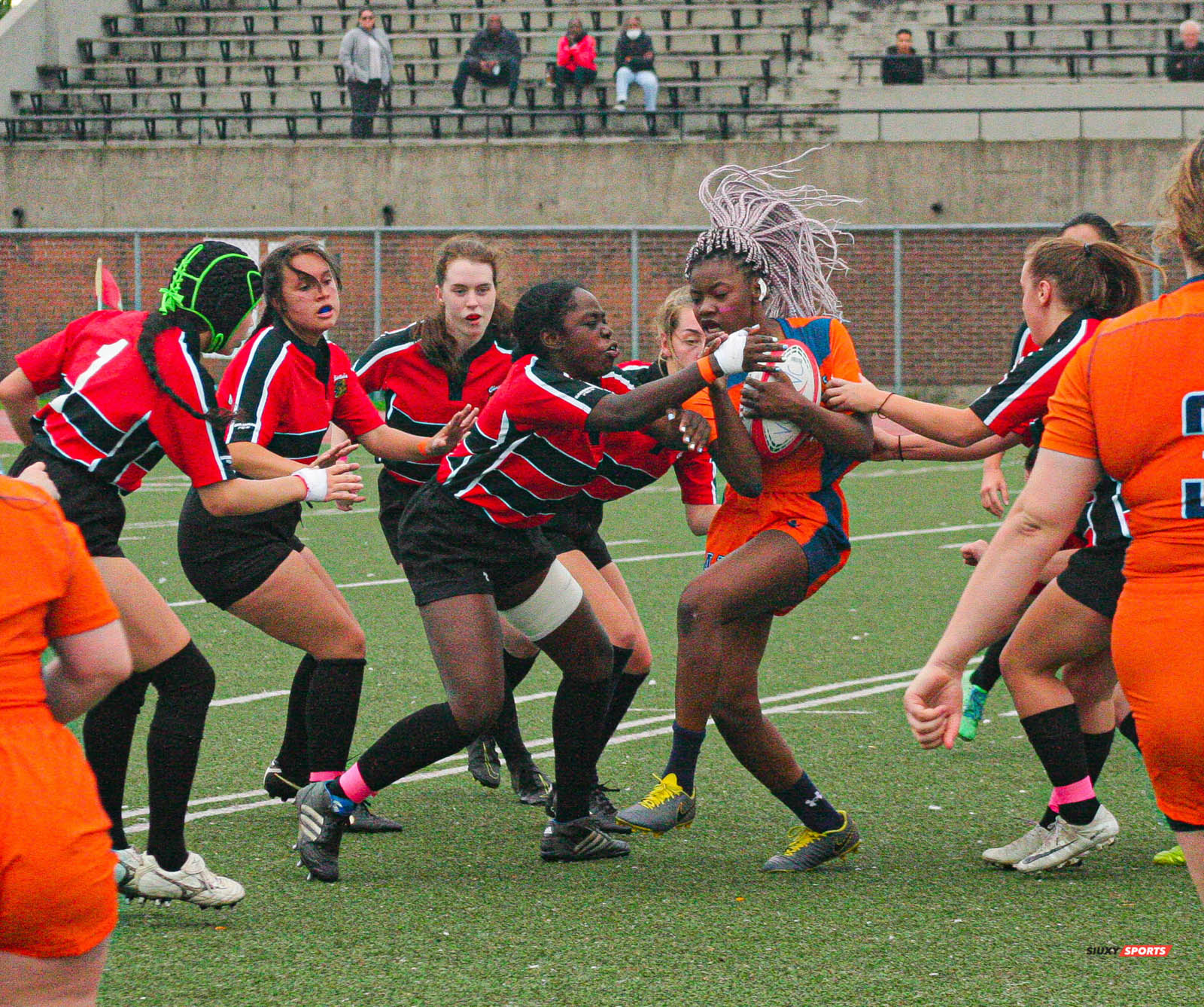 Janay FRANCIS - Élisabeth-Maria TURCOTTE -  Cégep André Laurendeau - Cégep Vanier - Rugby -  (#ALvsVanier2021W) Photo by:  | Siuxy Sports 2021-10-10