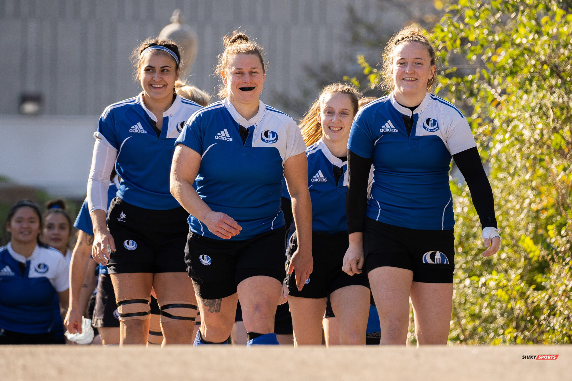 Samantha ALBERT - Valérie LANGEVIN - Maude LANOIE - Ophélia POISSON-VECCHIO -  Université de Montréal -  - Rugby -  (#3UdeMvsCarletonF) Photo by:  | Siuxy Sports 2021-11-07