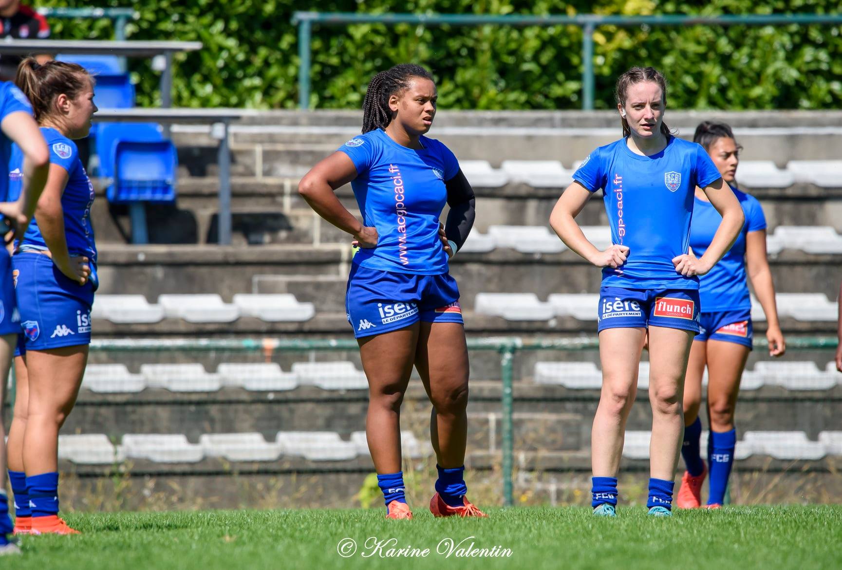 Taïna MAKA - Dorine PERRIN -  FC Grenoble Rugby -  - Rugby - FC Grenoble Vs Lyon Olympique Universitaire (#AmznesVsLOU2021) Photo by: Karine Valentin | Siuxy Sports 2021-09-05