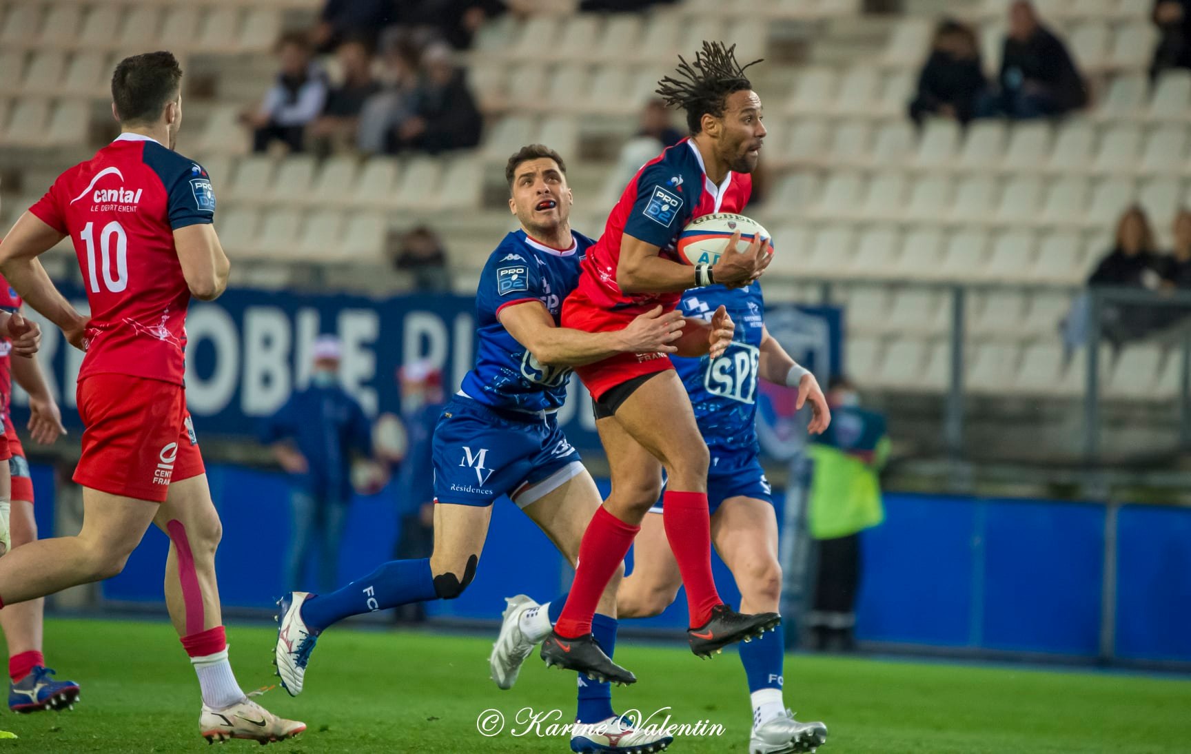 Lucas DUPONT - Romain FUSIER -  FC Grenoble Rugby - Stade Aurillacois - Rugby - FC Grenoble Rugby vs Stade Aurillacois - 2022 (#FCGvsSA2022R02) Photo by: Karine Valentin | Siuxy Sports 2022-02-18