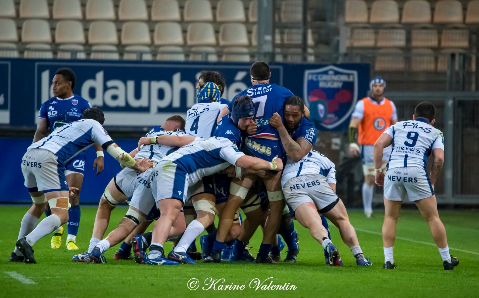 Levi DOUGLAS - José MADEIRA -  FC Grenoble Rugby - USON Nevers - Rugby - FC Grenoble Rugby (34) vs USON Nevers (10) - 2022 (#FCGvsUSON2022) Photo by: Karine Valentin | Siuxy Sports 2022-03-04