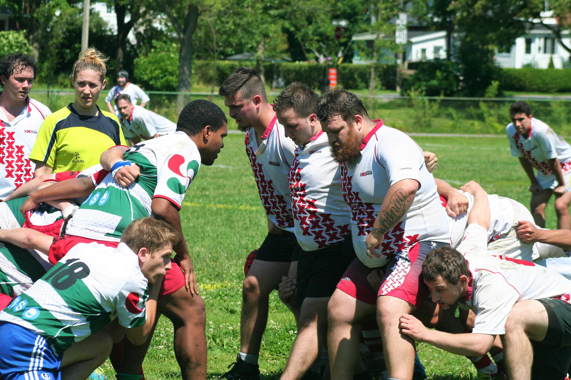  Rugby Club de Montréal - Montreal Exiles RFC - Rugby - Formation d'un scrum (#RCMvsORM2017) Photo by:  | Siuxy Sports 2017-07-15