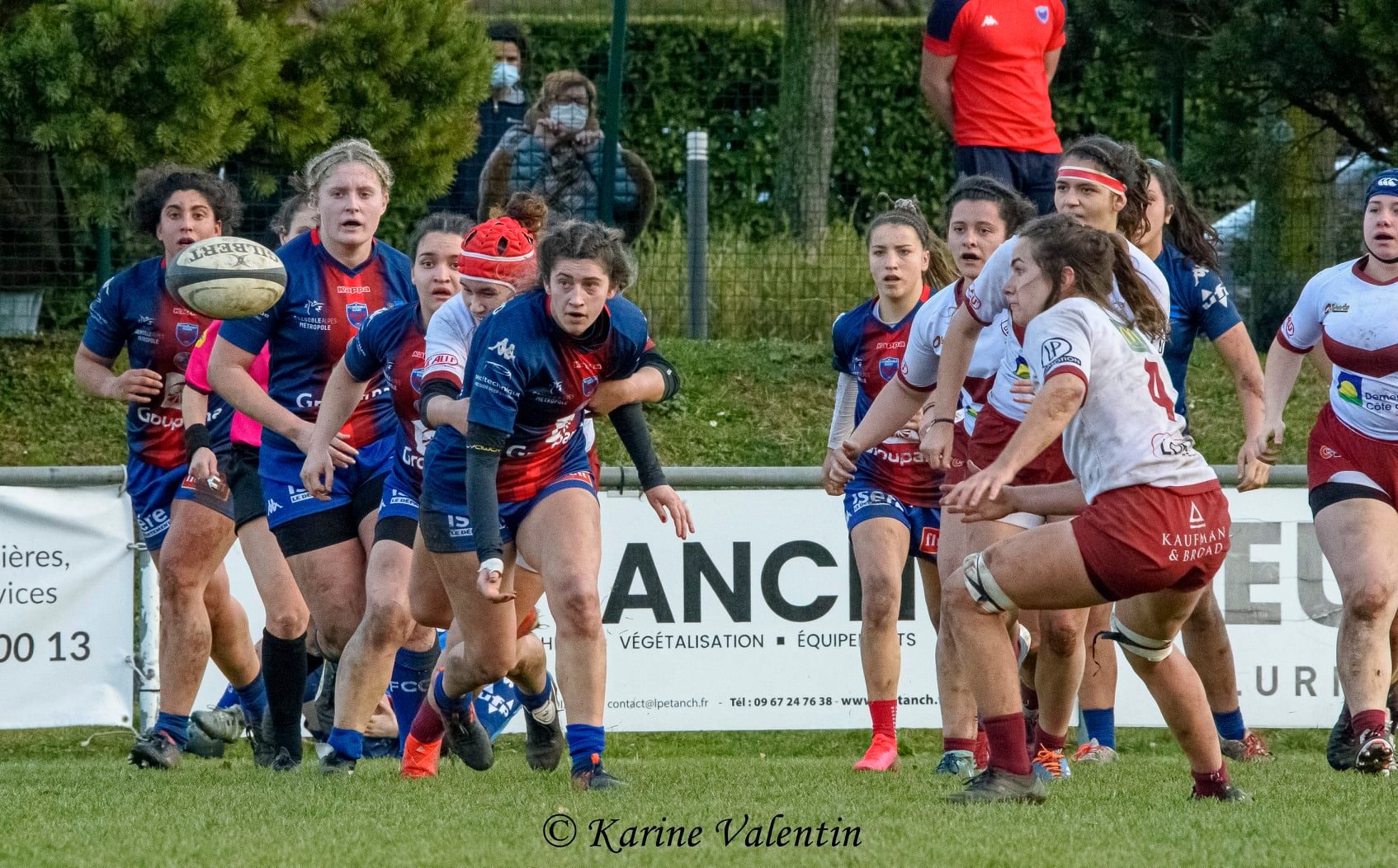 Estelle CARPENTIER - Alexandra CHAMBON - Linda HAFSA - Emma POULAT -  FC Grenoble Rugby - Stade Bordelais - Rugby - FC Grenoble VS Stade Bordelais (#GrenobleSBordelais2021jan) Photo by: Karine Valentin | Siuxy Sports 2021-01-31