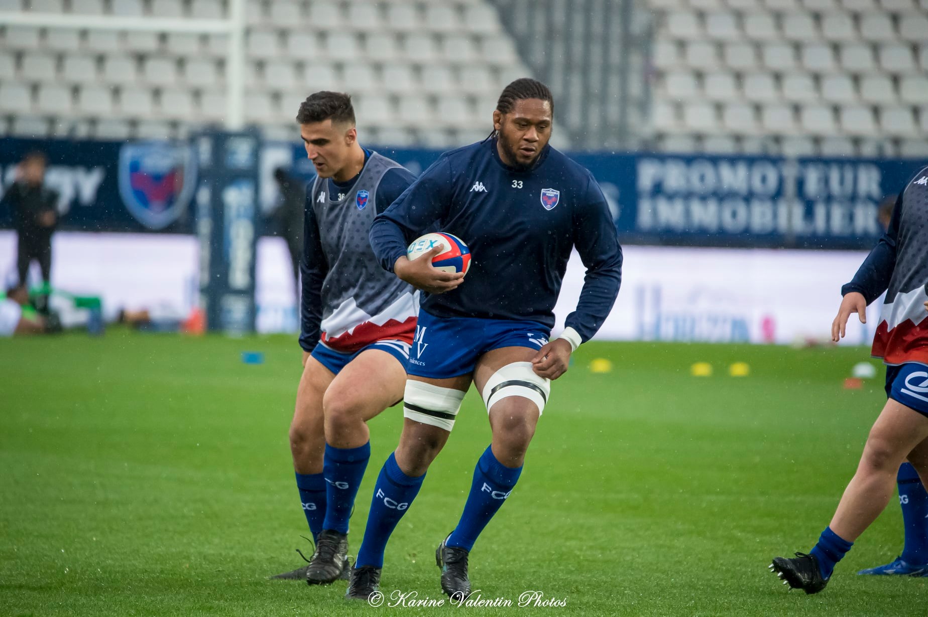Levi DOUGLAS - Adrien VIGNE -  FC Grenoble Rugby - Provence - Rugby - FC Grenoble (6) vs (9) Provence Rugby - 2022 (#FCGRvsProvR2022) Photo by: Karine Valentin | Siuxy Sports 2022-04-01