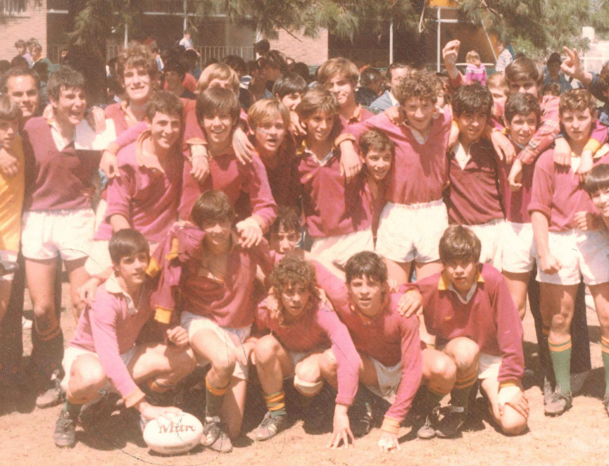 Ignacio BELO BELLONI - Carlos BURGWARDT - Gaston CORNU-LABAT - Alejandro DIEZ - Diego POGGI -  Newman -  - Rugby - 5ta despues del durísimo triunfo 11-6 a CUBA en el colegio () Photo by:  | Siuxy Sports 1982-08-20