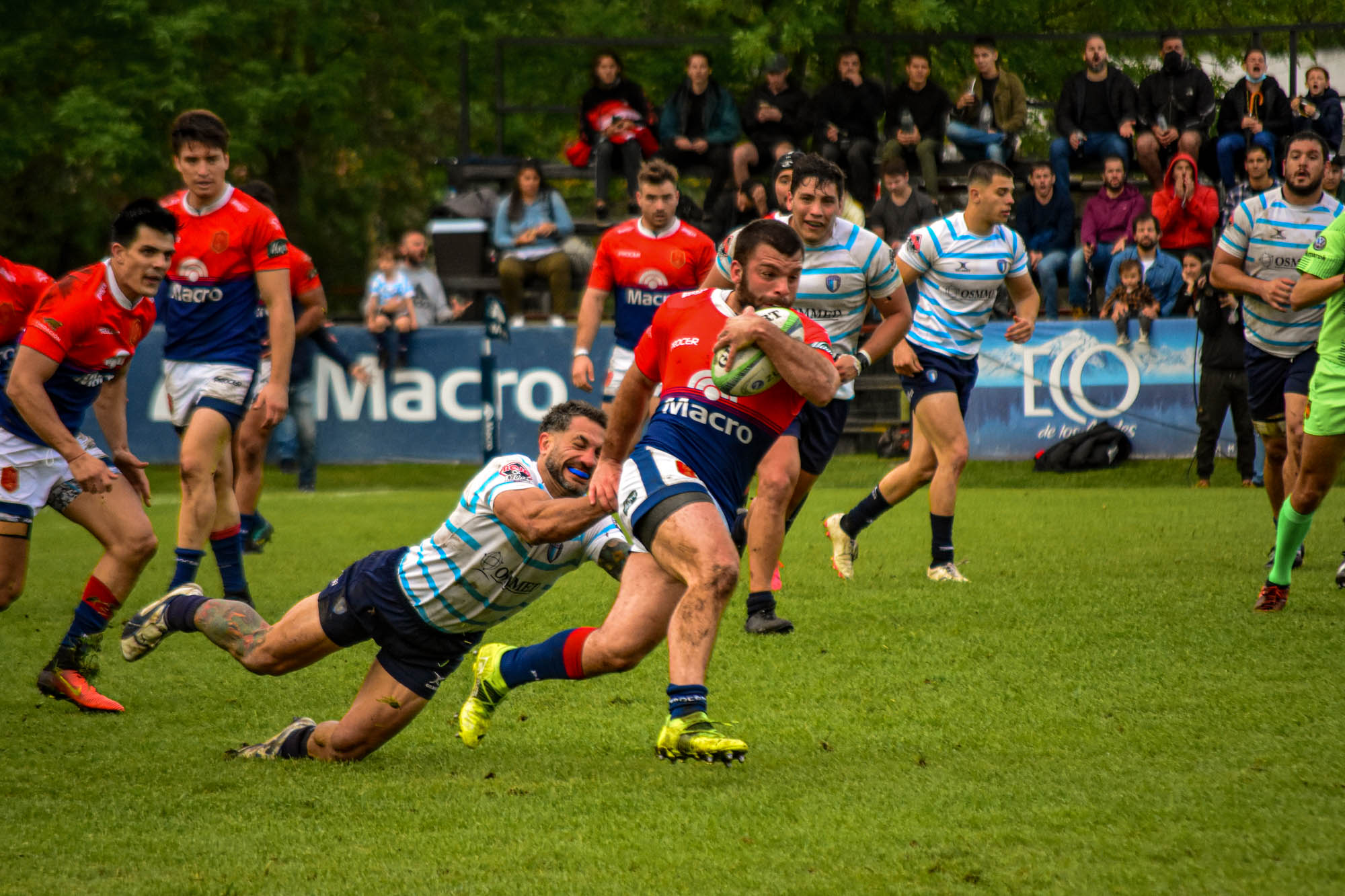 Luca D'ESPÓSITO - German KLEINCHUSTER - Matias LORENZON -  Asociación Deportiva Francesa - Club Atlético Banco de la Nación Argentina - Rugby -  (#ADFvsCABNA2021) Photo by: Ignacio Pousa | Siuxy Sports 2021-10-02