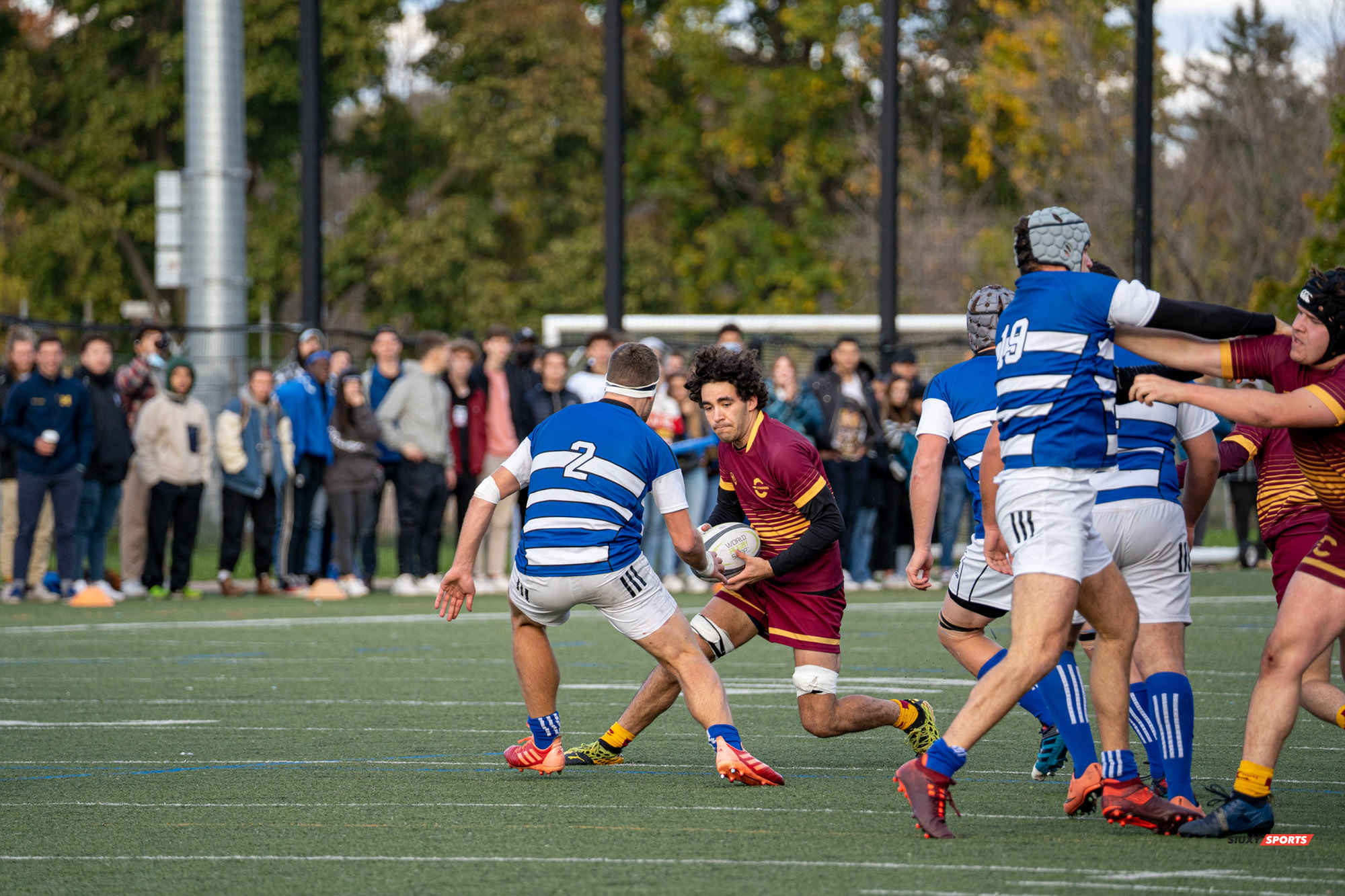 Victor DION - Joseph RIKELY-KRINDLE - Hugo ROBERT -  Université de Montréal - Université Concordia - Rugby -  (#UdeMvsConcordia2021M) Photo by:  | Siuxy Sports 2021-10-23