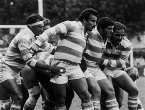 Los Pumas preparando el scrum
