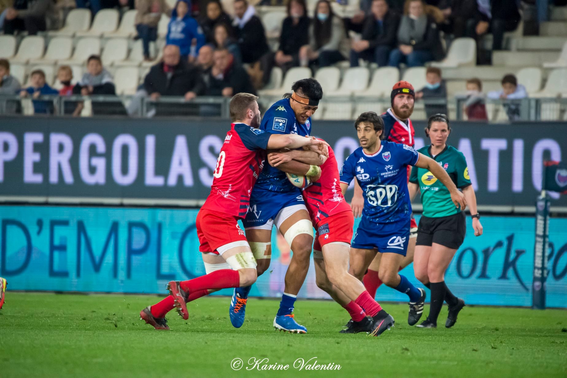 Felipe EZCURRA - Tanginoa HALAIFONUA -  FC Grenoble Rugby - Stade Aurillacois - Rugby - FC Grenoble Rugby vs Stade Aurillacois - 2022 (#FCGvsSA2022R02) Photo by: Karine Valentin | Siuxy Sports 2022-02-18