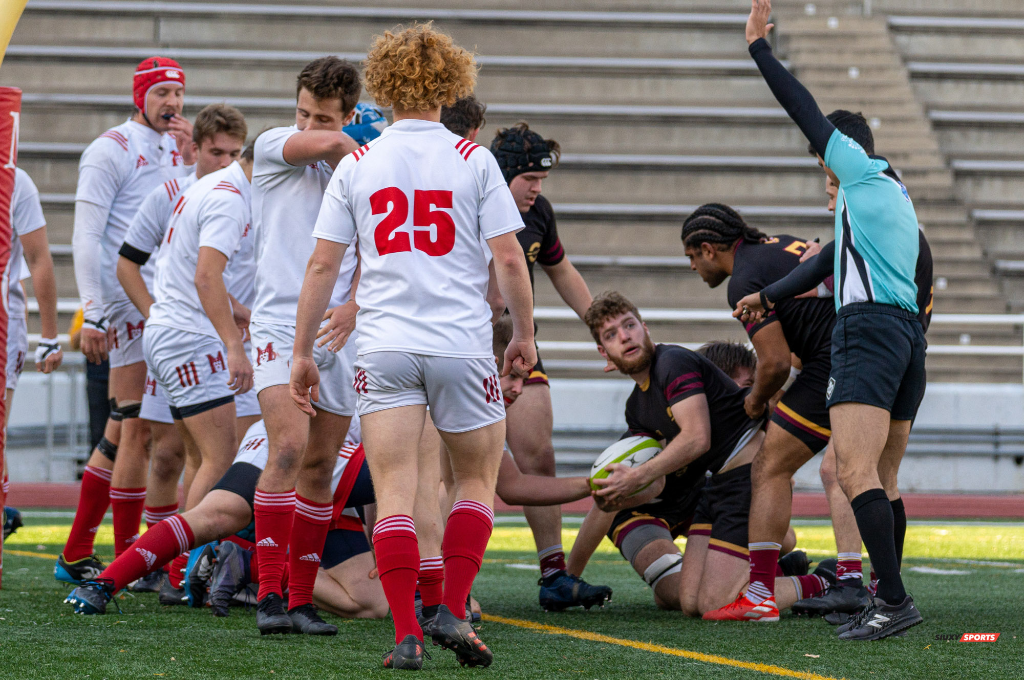 Mohamed ALMOALLIM - Victor DION - Karl HUNGER - Christopher MICHELETTI - Jean-Christophe VINETTE -  Université McGill - Université Concordia - Rugby -  (#McGillvsConcordiaFinalsM) Photo by:  | Siuxy Sports 2021-11-06