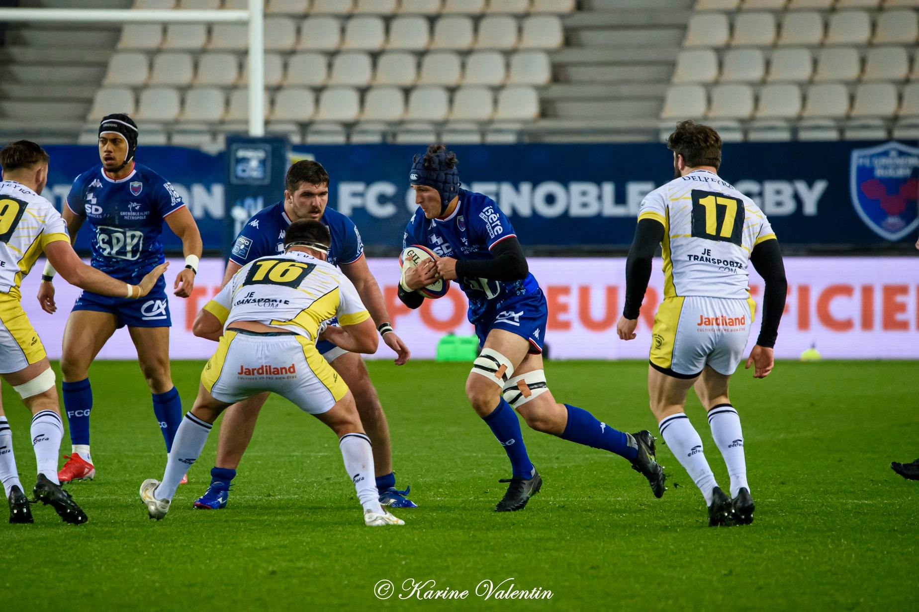 Eli EGLAINE - José MADEIRA -  FC Grenoble Rugby - Stade Montois - Rugby -  (#GrenobleVsSMontois2021Dec) Photo by: Karine Valentin | Siuxy Sports 2021-12-09