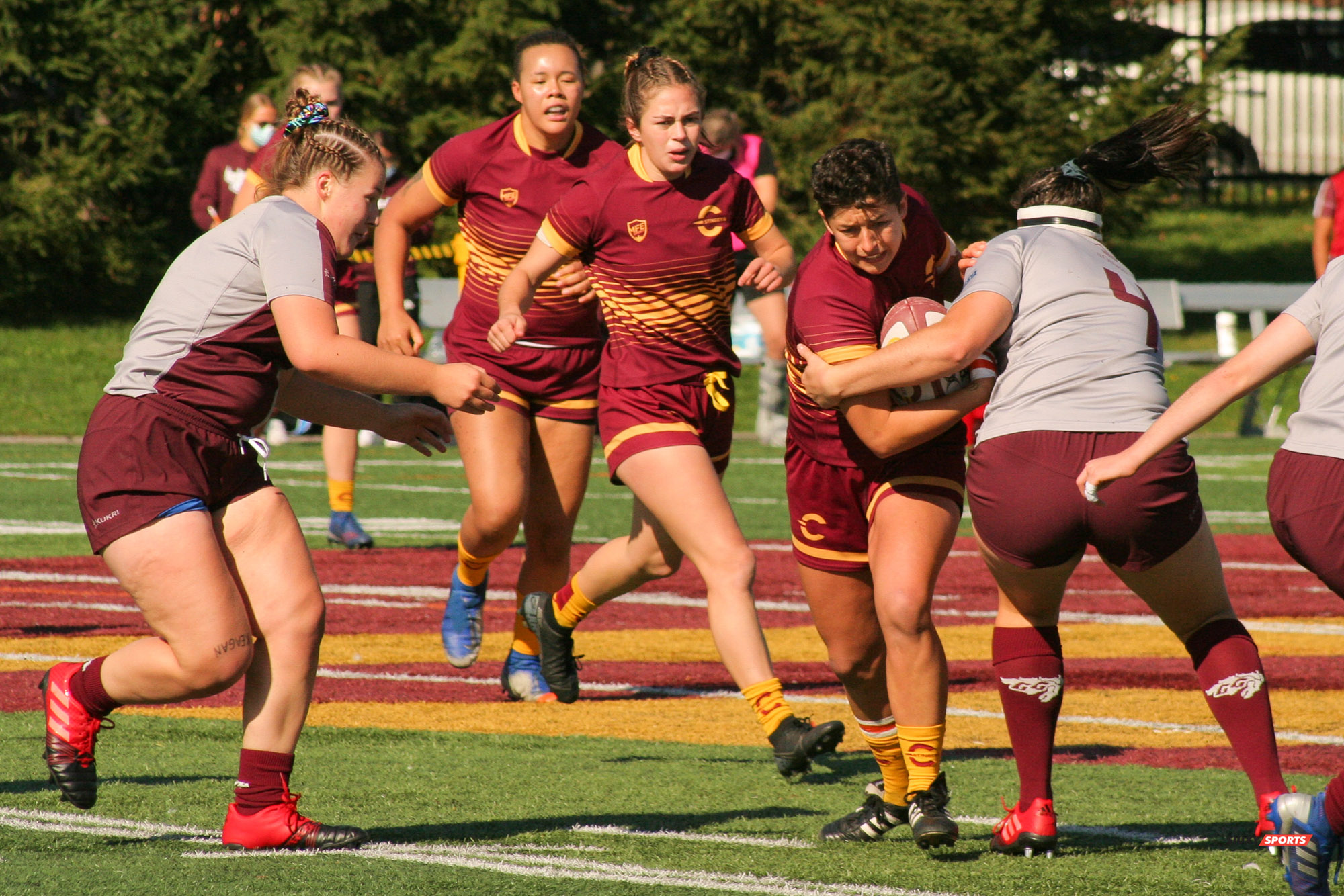 Emma GALLAGHER - Ambre MAH-FIFI -  Université Concordia - Université Ottawa - Rugby -  (#ConcordiaVsOttawa2021w) Photo by:  | Siuxy Sports 2021-10-17