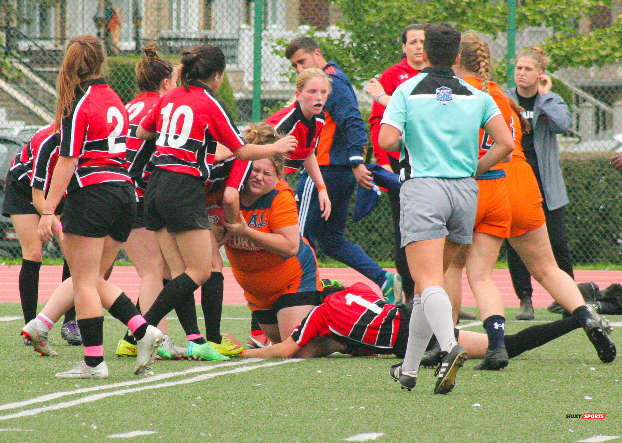 Audrey BLAIS - Emma GALLAGHER -  Cégep André Laurendeau - Cégep Vanier - Rugby -  (#ALvsVanier2021W) Photo by:  | Siuxy Sports 2021-10-10