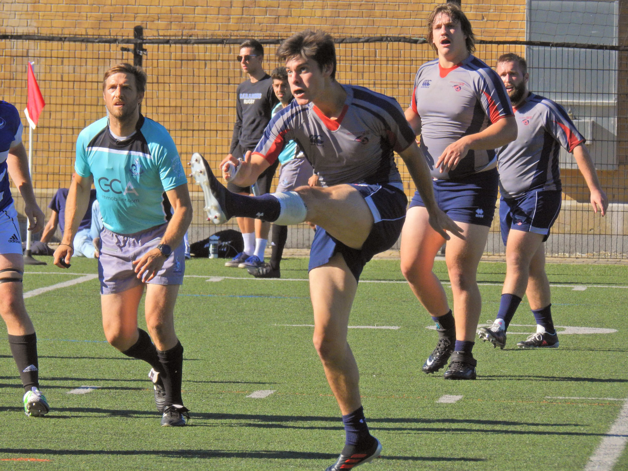 James ACKER - Philippe BILODEAU - Lambert LEDUC - Alec MONTEALEGRE -  ÉTS (École de technologie supérieure) -  - Rugby -  (#UdeMvsETS) Photo by:  | Siuxy Sports 2021-09-19