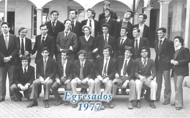 Fabian ARANDA - Fernando ARNING - Juan ARTURI - Diego CARMINATI - Eduardo COURTAU - Lorenzo EICHMANN - Fernando ESNAOLA - Miguel Angel FALCO - Jorge GARAVAGLIA - Gabriel GASCON - Alejandro GEYER - Fernando GONZALEZ - Mario GUZMAN - Raul LERENA - Andres MENDEZ - Javier MIGUENS - Mario MUÑIZ - Rafael MUÑOZ - José ORUE - Eduardo Federico PALACIN - Pablo ROUCO - Gustavo SIEGRIST - Walter TEJEDA -  Colegio San Miguel  -  - Social - Egresados 1977 - 5to año (#CSanMiguelCamada77) Photo by:  | Siuxy Sports 1977-06-01