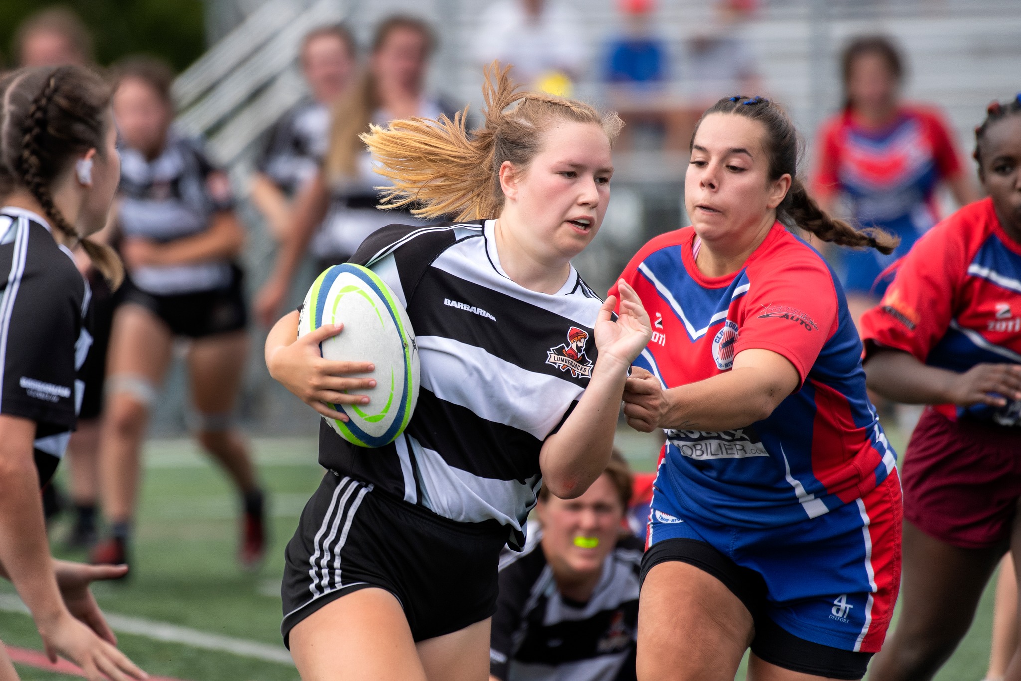  Saint-Georges Lumberjacks - Braves de Trois-Rivières - Rugby - Finale Développement (F) - Club de Rugby Lumberjacks (21) vs. (15) Braves de Trois-Rivières (#RugbyQC2022FinalFD) Photo by: Simon Duquette | Siuxy Sports 2022-08-13