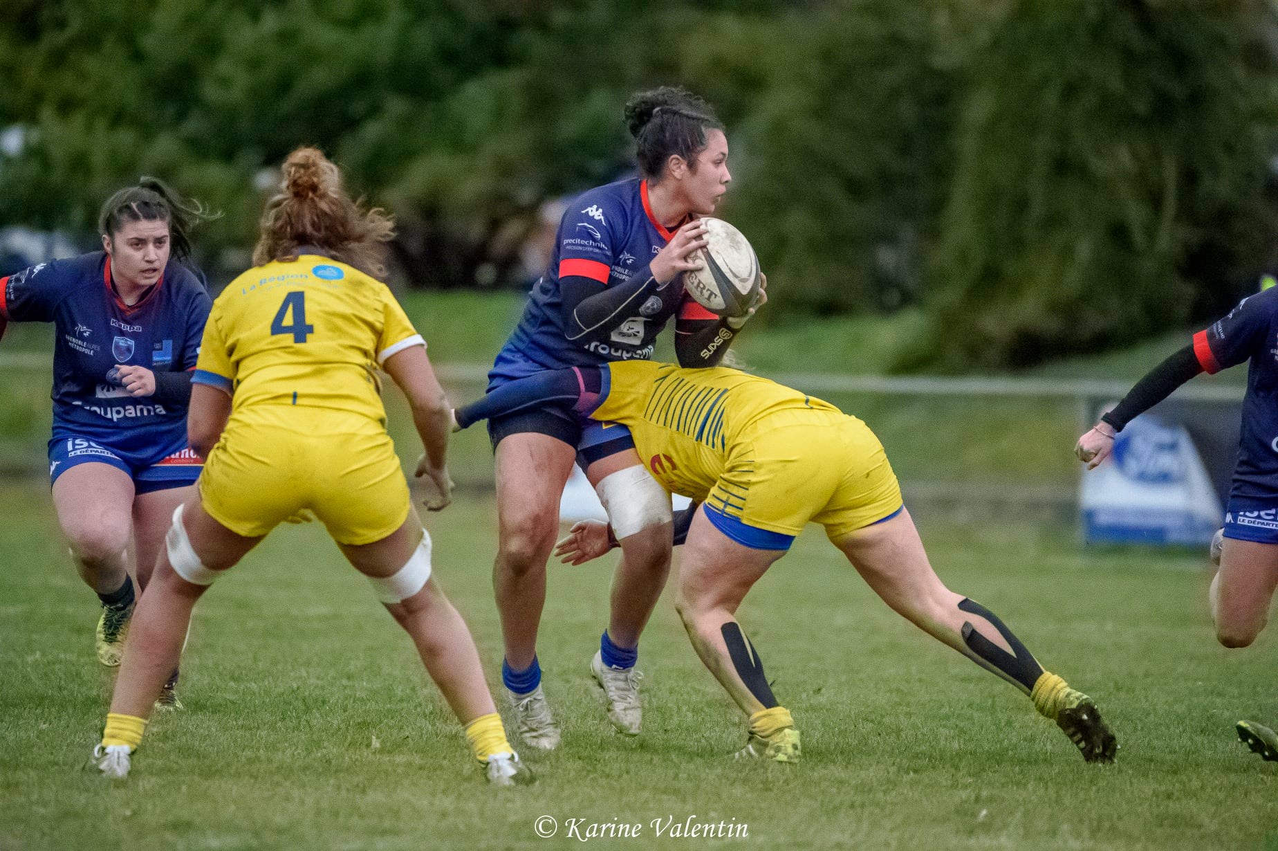 Téani FELEU - Valentine GUILLET -  FC Grenoble Rugby - ASM Romagnat rugby féminin - Rugby - FC Grenoble VS ASM Romagnat (#GrenobleVsASMR2021jan) Photo by: Karine Valentin | Siuxy Sports 2021-01-24