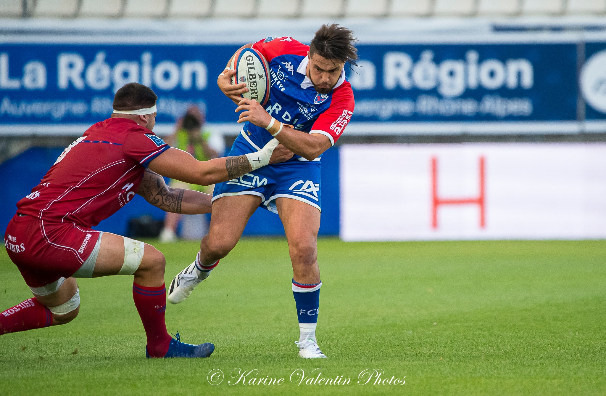 Romain TROUILLOUD -  FC Grenoble Rugby - AS Béziers Hérault - Rugby - FC GRENOBLE RUGBY (19) VS (15) AS BÉZIERS HÉRAULT (#FCGvsASBHaou2022) Photo by: Karine Valentin | Siuxy Sports 2022-08-26
