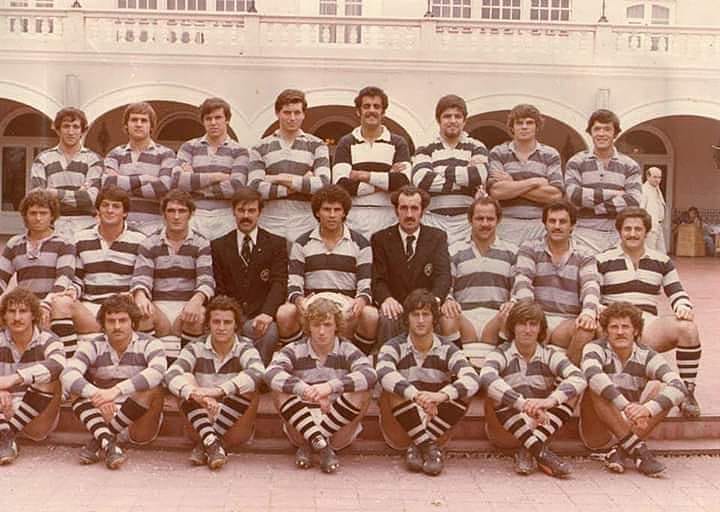 Jorge ALLEN - Eliseo Nicolas BRANCA - Fernando MOREL - Gabriel TRAVAGLINI -  Club Atlético de San Isidro -  - Rugby - Equipo de 1981 - Campeones () Photo by:  | Siuxy Sports 1981-10-01