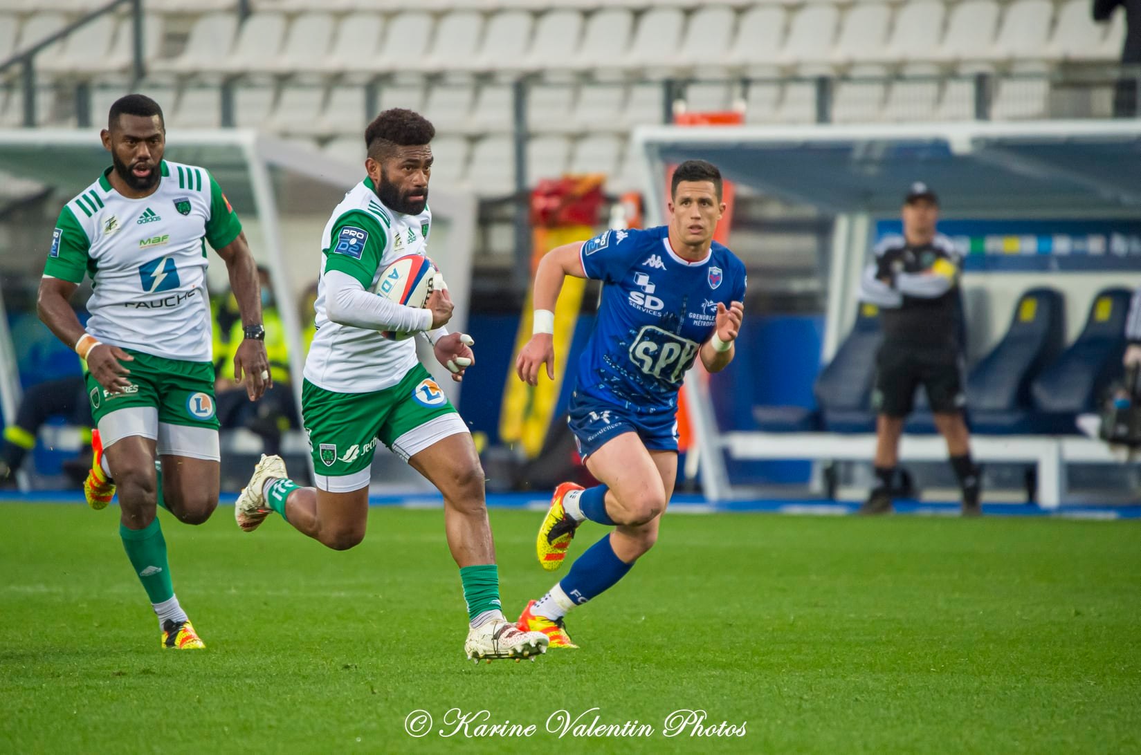Adrien SEGURET -  FC Grenoble Rugby - US Montauban - Rugby - FC Grenoble (22) vs (21) US Montauban - 2022  (#FCGvsUSM2022avr) Photo by: Karine Valentin | Siuxy Sports 2022-04-08