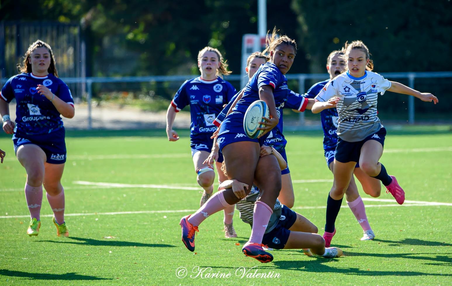Ambre MWAYEMBE - Enoé NERI -  FC Grenoble Rugby - Montpellier Hérault Rugby - Rugby - FC Grenoble VS Montpellier U18 (#GrenobleVsMontpll2021octU18) Photo by: Karine Valentin | Siuxy Sports 2021-10-18