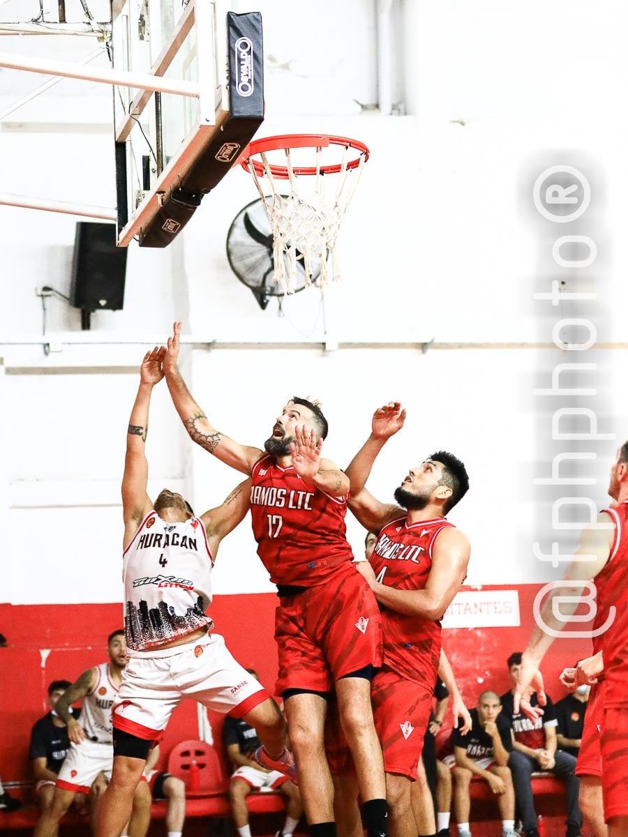 Raul SALVATIERRA - Sebastian SEVEGNANI - Román TROVATO -  Ramos Mejía Lawn Tennis Club - Centro Deportivo Huracán de San Justo - Basketball - Ramos Mejia Lawn Tenis Club (83) Vs (54) Huracan de San Justo - 2022 - Liga Federal (#RMLTCVSHSJ2022fed) Photo by: Alan Roy Bahamonde | Siuxy Sports 2022-04-12