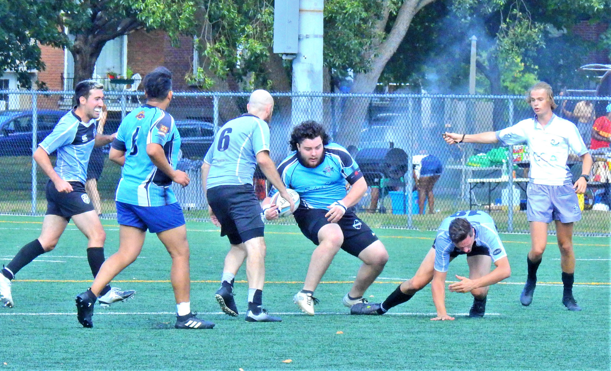 Romain SAUVÉ - Sean SOWDEN -  Montreal Wanderers Rugby Football Club - Rugby XV de Montréal - Rugby - What happened here ? (#XVdeMTLvsWanderers2021) Photo by:  | Siuxy Sports 2021-08-14
