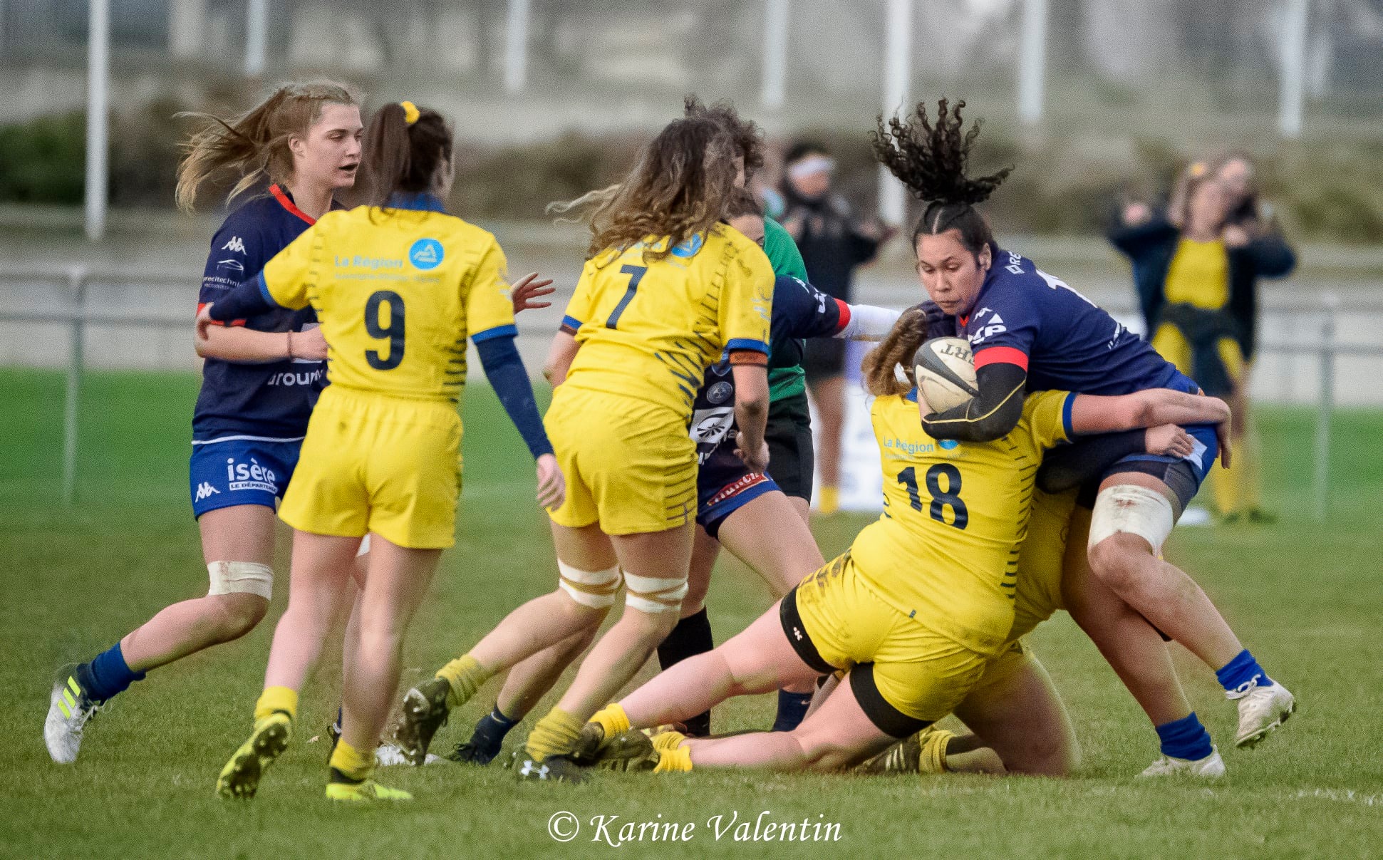 Lea CHAMPON - Téani FELEU -  FC Grenoble Rugby - ASM Romagnat rugby féminin - Rugby - FC Grenoble VS ASM Romagnat (#GrenobleVsASMR2021jan) Photo by: Karine Valentin | Siuxy Sports 2021-01-24