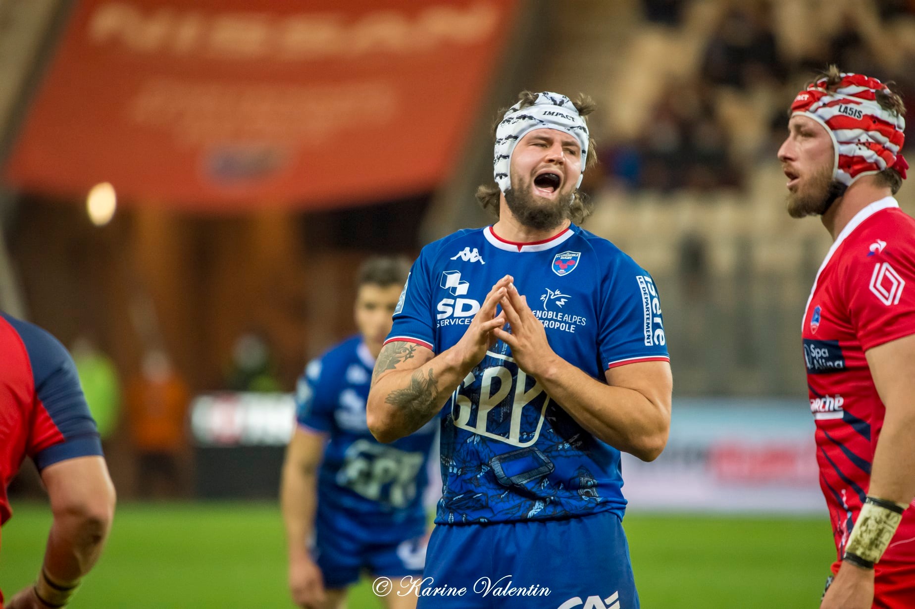 Thomas LAINAULT -  FC Grenoble Rugby - Stade Aurillacois - Rugby - FC Grenoble Rugby vs Stade Aurillacois - 2022 (#FCGvsSA2022R02) Photo by: Karine Valentin | Siuxy Sports 2022-02-18