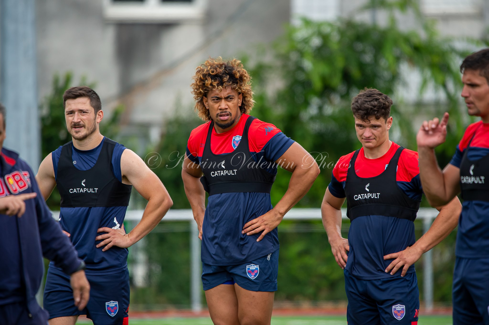 Romain BARTHÉLÉMY - Thomas FORTUNEL - Atu MANU - Florian ZUPAN -  FC Grenoble Rugby -  - Rugby - Reprise des entraînements à Grenoble: FCG 2022-2023 (#FCG1entrainement2022) Photo by: Karine Valentin | Siuxy Sports 2022-07-02