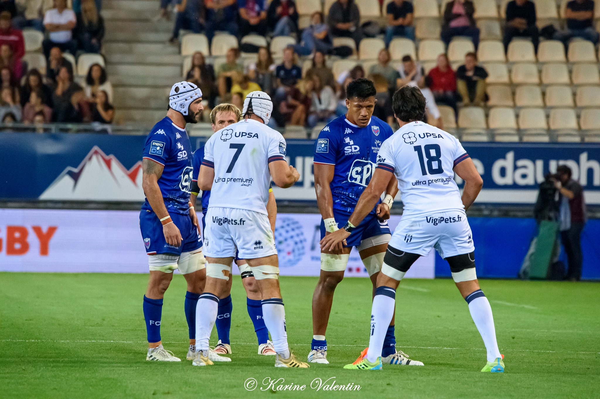 Steeve BLANC-MAPPAZ - Tanginoa HALAIFONUA - Marnus SCHOEMAN -  FC Grenoble Rugby - SU Agen - Rugby - FC Grenoble Rugby vs. SU Agen (#FCGvsSUAsep2021) Photo by: Karine Valentin | Siuxy Sports 2021-09-09
