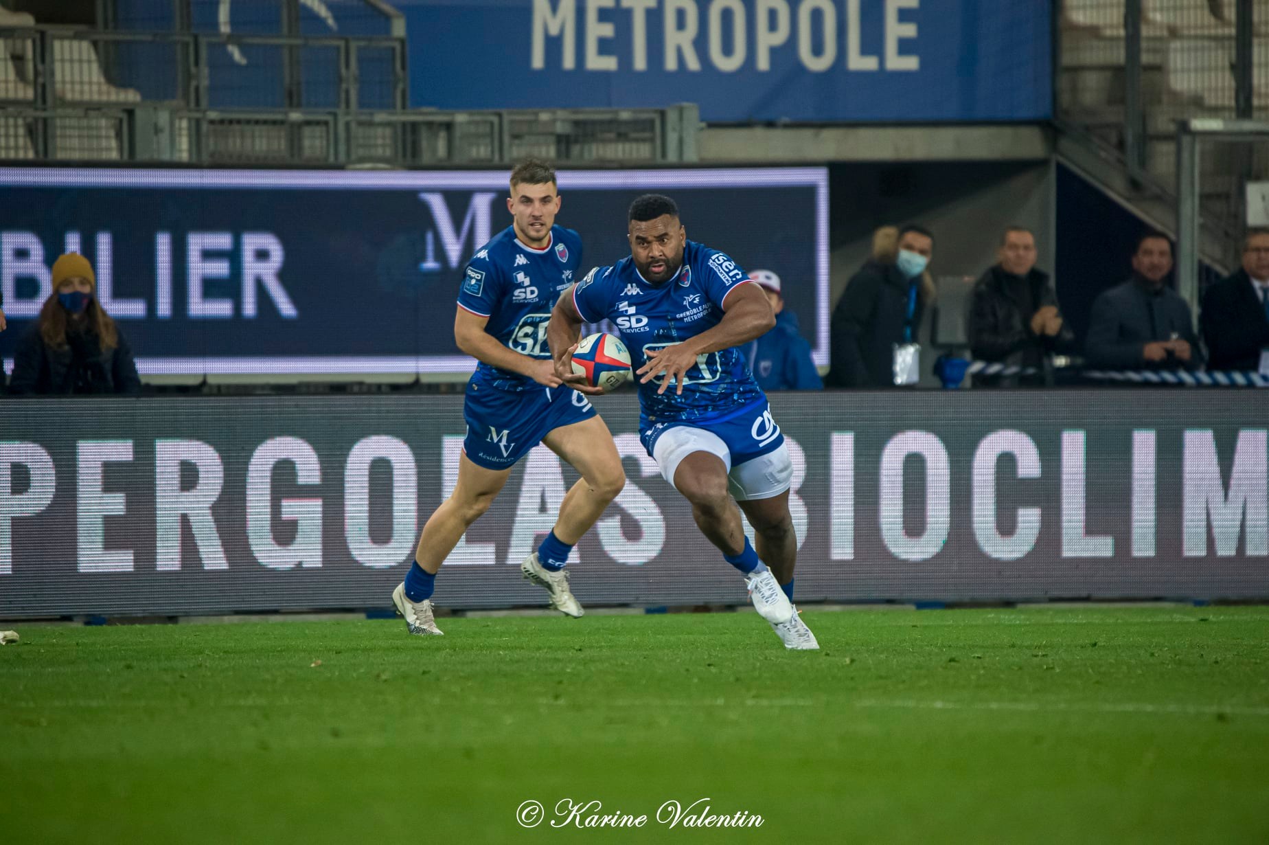 Romain FUSIER - Timosi NAGUSA -  FC Grenoble Rugby -  - Rugby -  (#GrenobleVsNarbonne2021Nov) Photo by: Karine Valentin | Siuxy Sports 2021-11-26